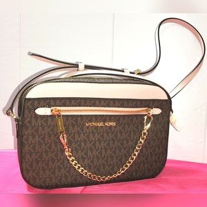 Michael Kors Jet Set Large Logo Crossbody Bag